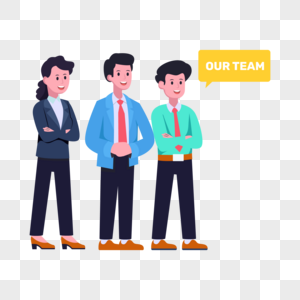 Easy to use flat illustration of team png transparent