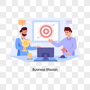 Easy to use design of business mission  png picture