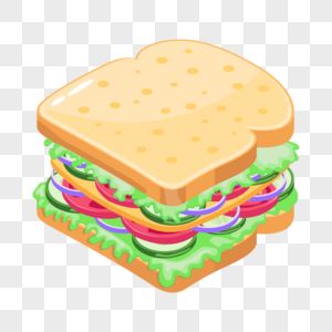 Easy to use isometric icon of sandwich png hd transparent image