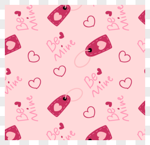 Easy to use design of love pattern png transparent background