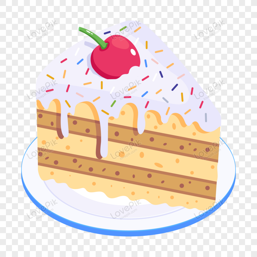 Premium PSD | Four cakes with different toppings on a transparent background