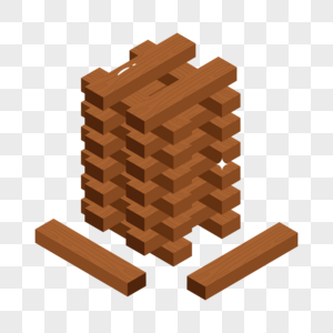 Easy to use isometric icon of jenga png picture