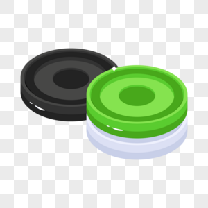 Easy to use isometric icon of pucks png image