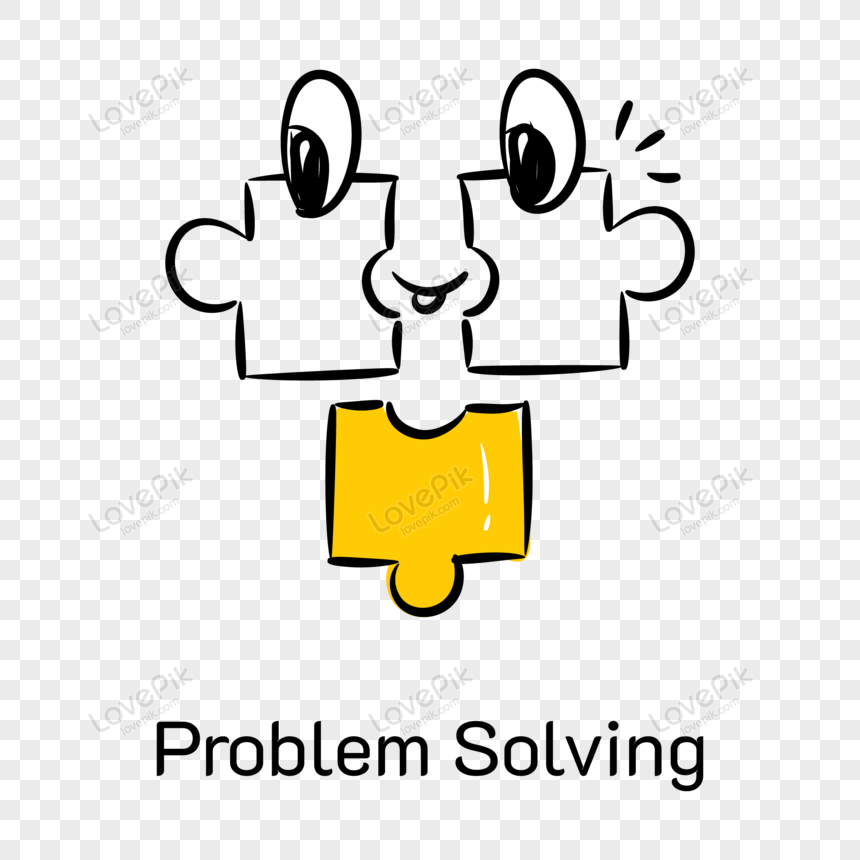 Get a glimpse of problem solving hand drawn icon, icon, doodle, piece png image