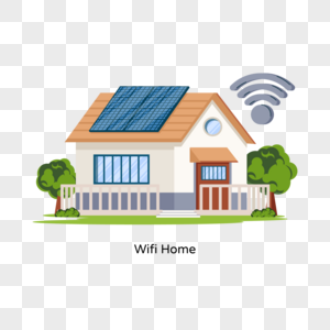 Плоская иллюстрация Wi -Fi Home png