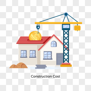  flat illustration of construction cost is easy to use png hd transparent image