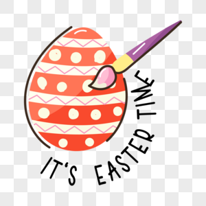 Easy to use flat sticker of egg painting png image