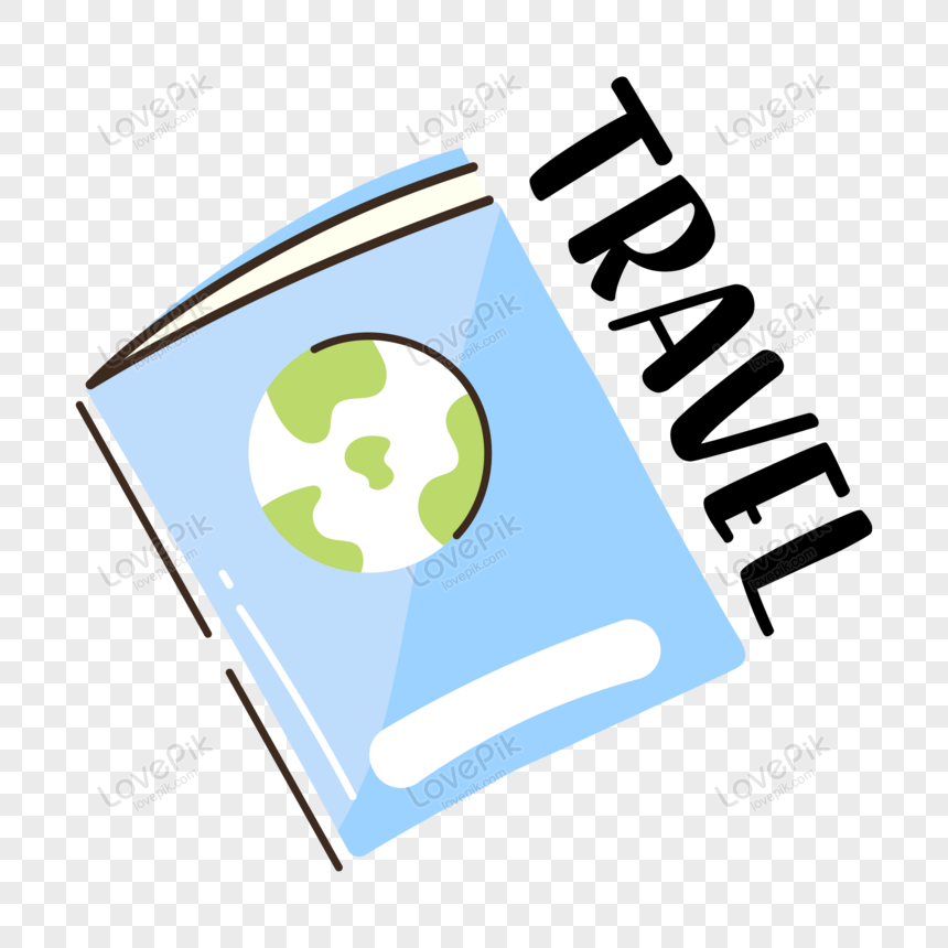 A handy flat sticker design of travel guide, book, flat design, doodle png picture