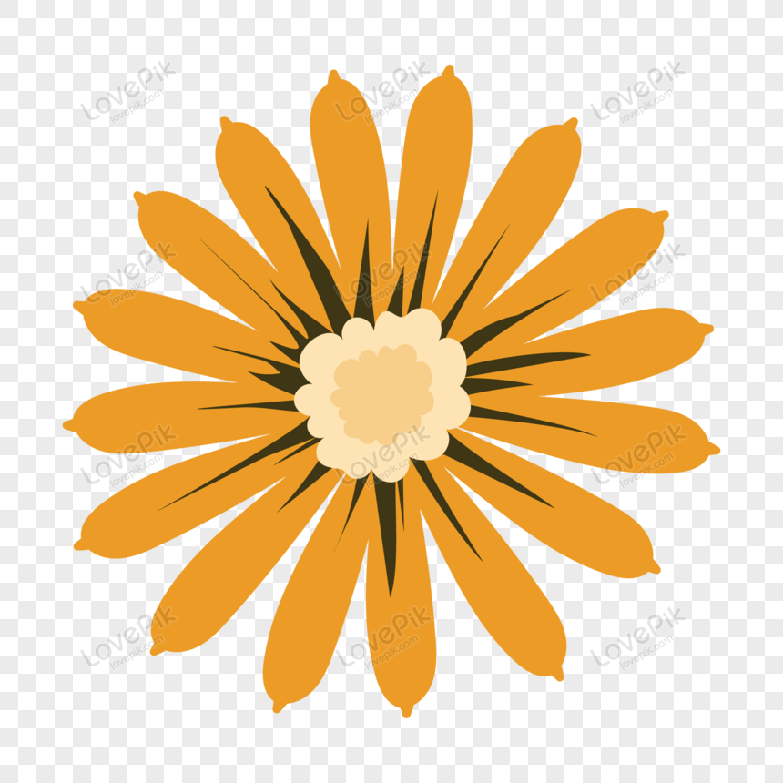 Hình Ảnh Một Bông Hoa Calendula Màu Vàng Với Vector Nghệ Thuật Vẽ Tay Đẹp  Png Miễn Phí Tải Về - Lovepik
