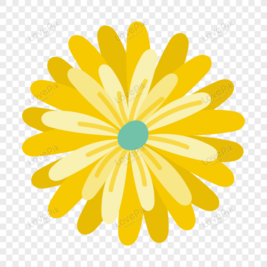 Hình ảnh Một Bông Hoa Calendula Màu Vàng Với Vector Nghệ Thuật Vẽ ...