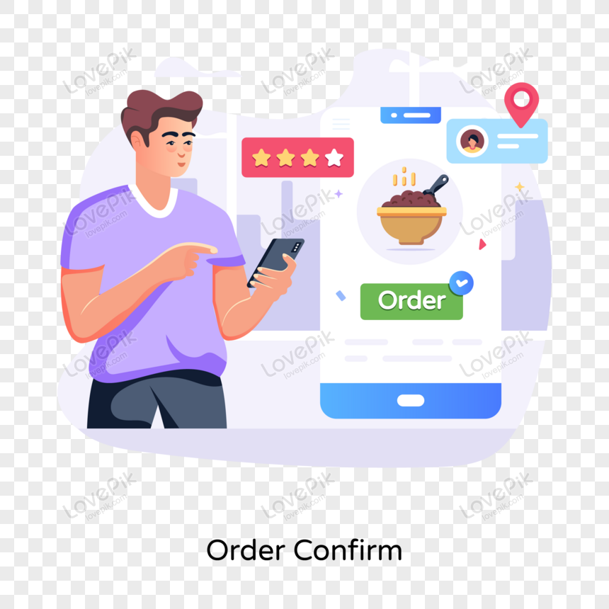 Confirm order. Order confirmed illustration. Your order has been confirmed! Illustration. Your order has been confirmed! Illustration for Flower shop.