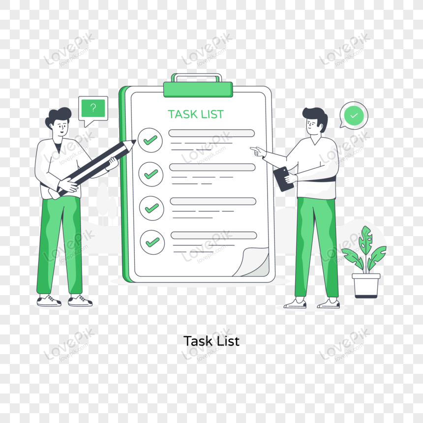 Working on tasks. Список задач картинка. Task list. Task illustration.