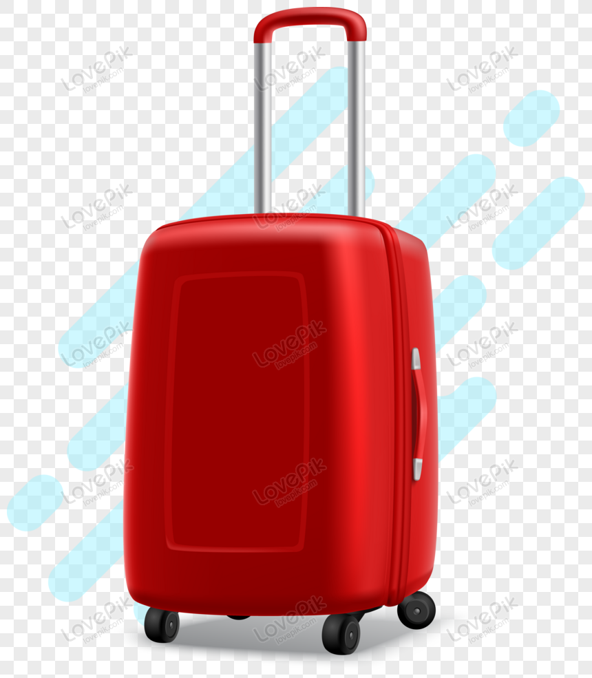 Travel Suitcase Illustration, single, handles, person png transparent background