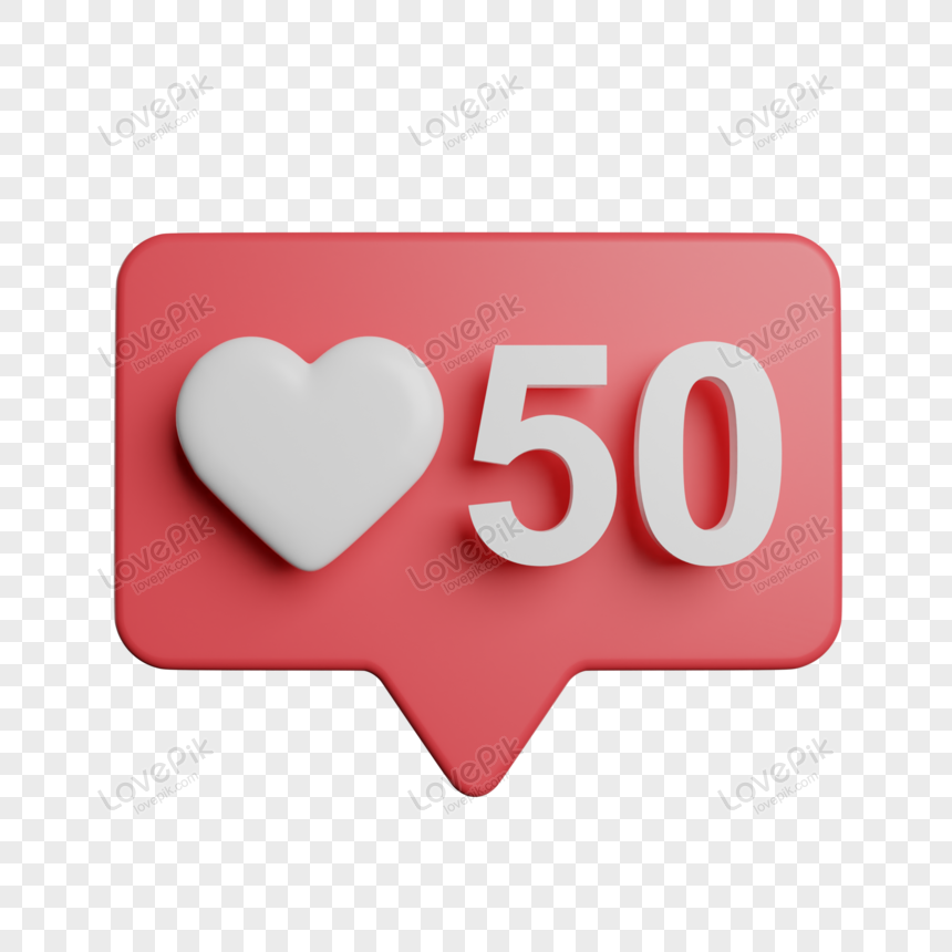 3D render instagram logo isolated on transparent background. social media  icons like notifications speech bubble icon, heart, love, comment. 22498215  PNG