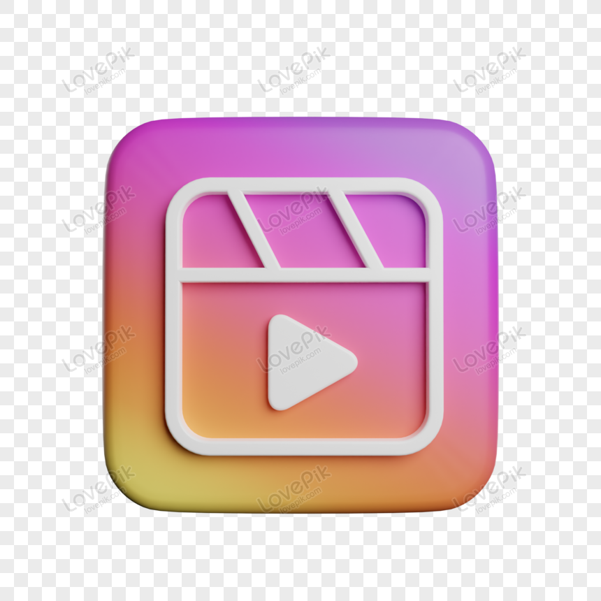 Free 3d Instagram Reels Logo SVG, PNG Icon, Symbol. Download Image.