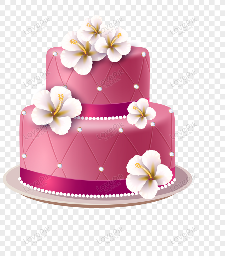 Delicious decorated princess pink birthday fondant cake on transparent  background 27145519 PNG