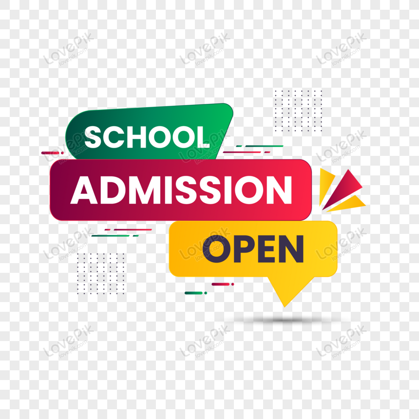 colorful school admission open banner png, advertising, colorful opening, social png transparent image