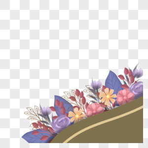 Border Corner Flower Template Download PNG Images With Transparent  Background | Free Download On Lovepik