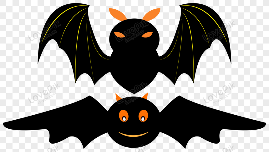 Halloween Black Bat Silhouette Vampire Vector Design PNG Transparent ...
