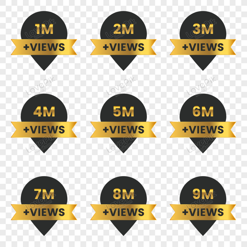 1 Million Views Logo PNG Transparent Images Free Download | Vector Files |  Pngtree