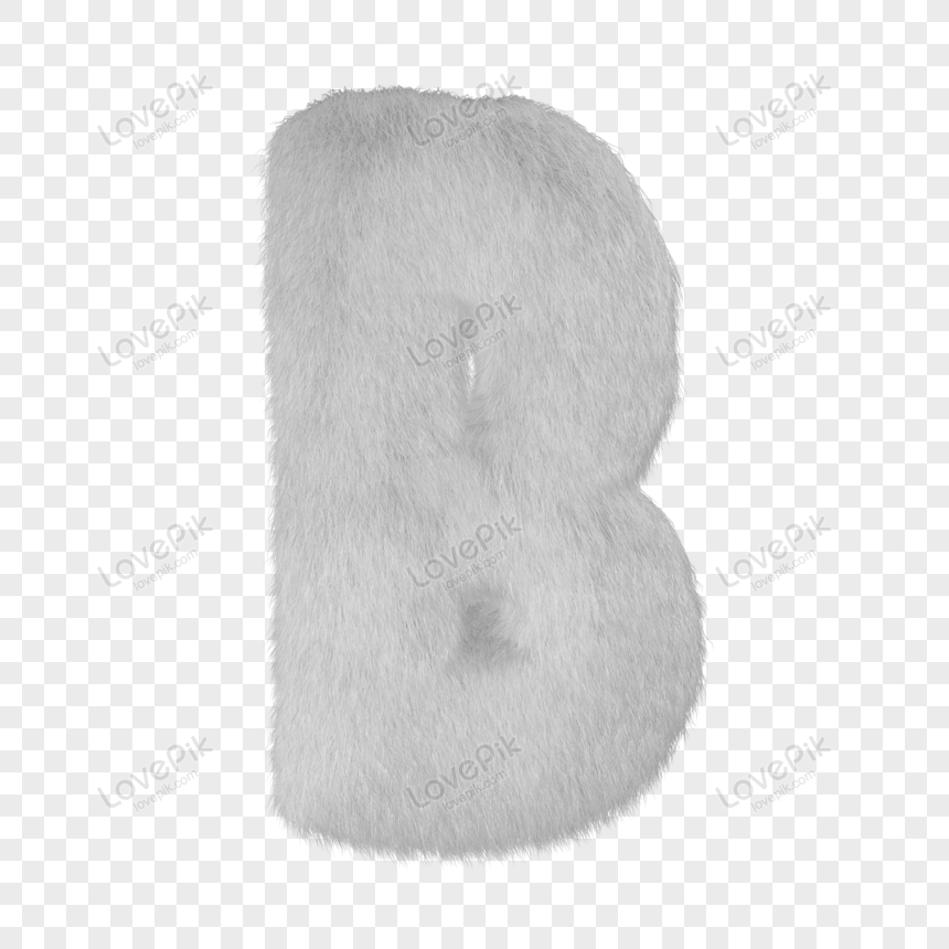 3d Symbol Made Of White Fur Letter PNG Transparent Image And Clipart