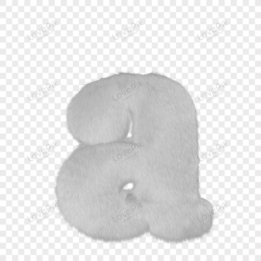 3d Symbol Made Of White Fur Letter A PNG Free Download And Clipart