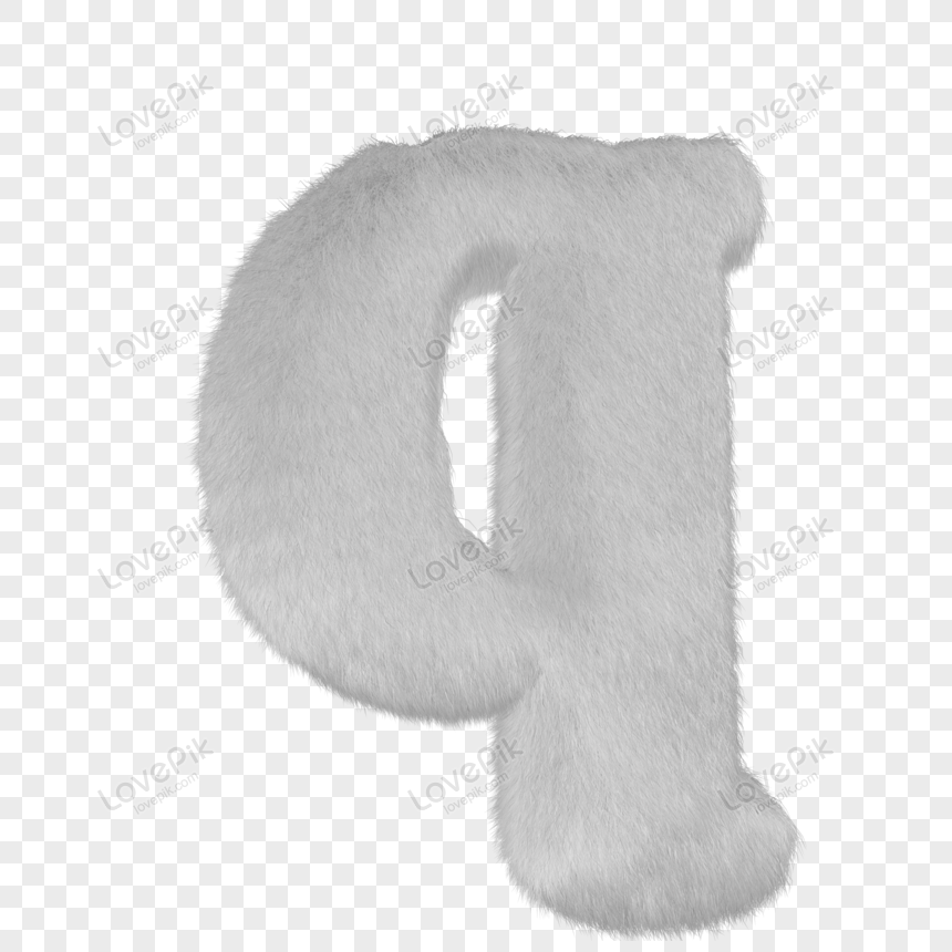 3d Symbol Made Of White Fur Letter Q Free PNG And Clipart Image For