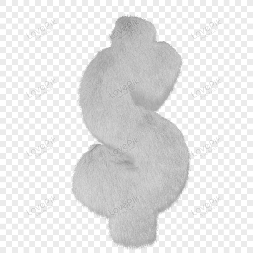 3d Symbol Made Of White Fur PNG Image Free Download And Clipart Image