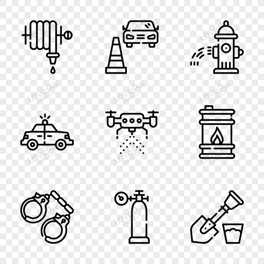 Pack Of Modern Equipment Line Icons PNG White Transparent And Clipart ...