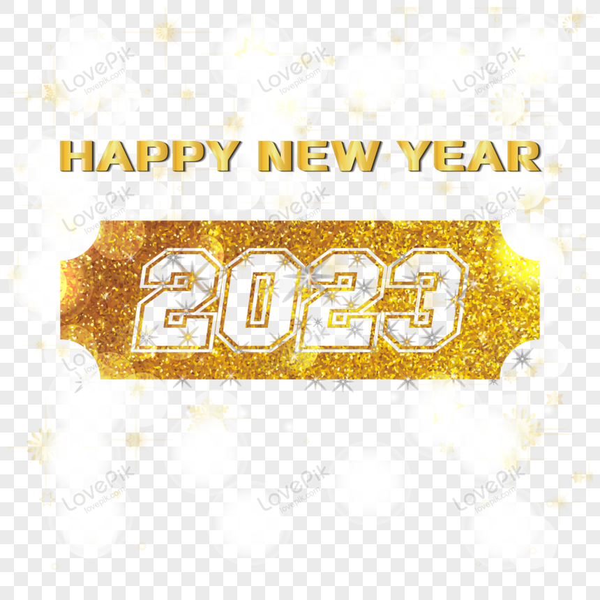 Golden Luxury Happy New Year 2023 Social Media Post With Transpa PNG Hd   7574  860 