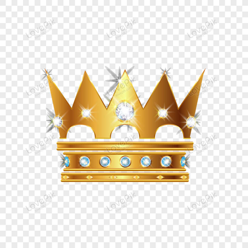 d'or couronne pour Roi et reine et Succès sur transparent Contexte
