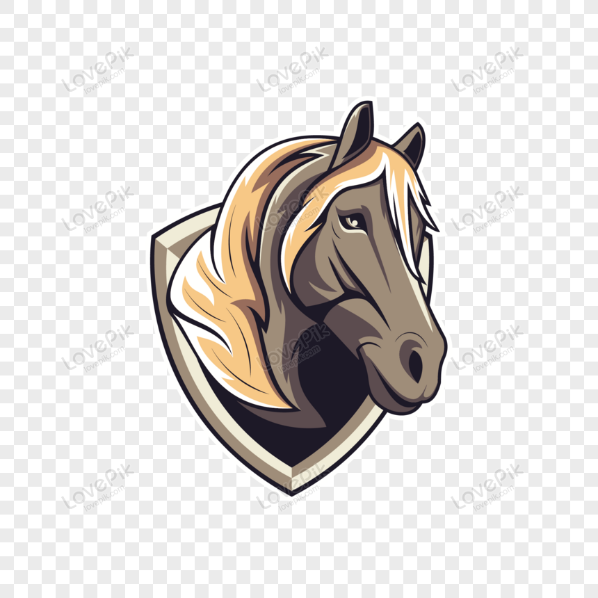 Horse Shield Mascot Logo Good Use For Symbol Identity Emblem Badge And ...