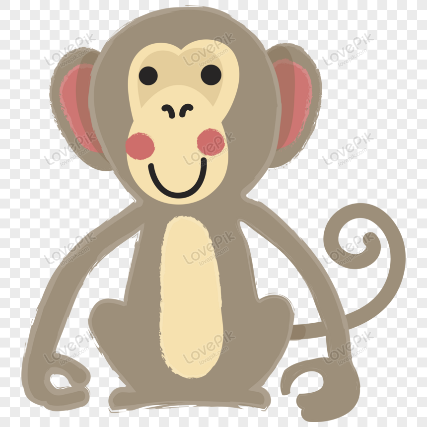 Cute Monkey Cartoon Illustration PNG Image And Clipart Image For Free ...