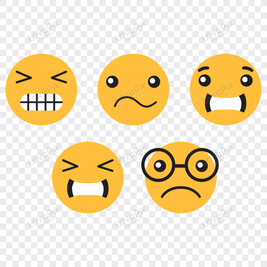  Conjunto De Emoji Enojado De Dibujos Animados PNG Imágenes Gratis