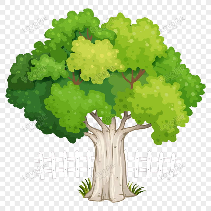 Big Green Tree Garden Illustration, Tree, Organic, Spring PNG ...