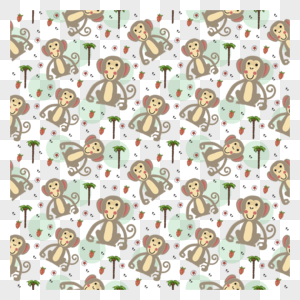 Monkey Pattern PNG Images With Transparent Background | Free Download ...