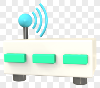 Иллюстрация значка Wi-Fi router3D png