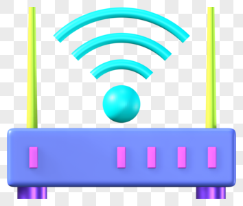 Иллюстрация значка Wi-Fi router3D png