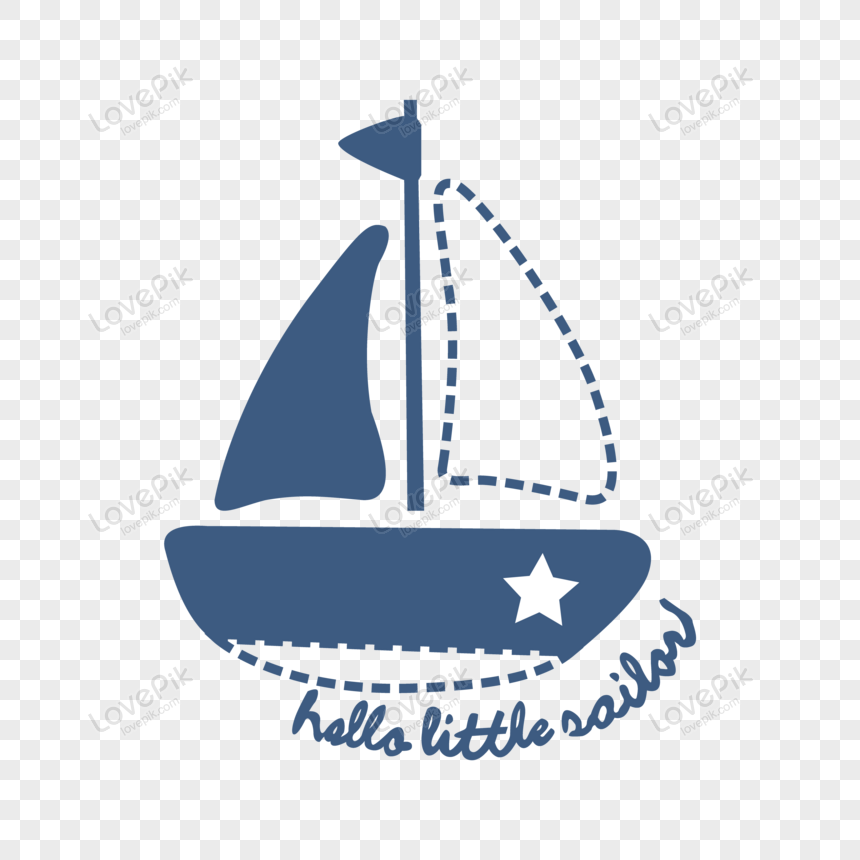 Hand drawing Cartoon sailboat flat style vector illustration isolated on png transparent background, transparent background, transparency, png illustration png image