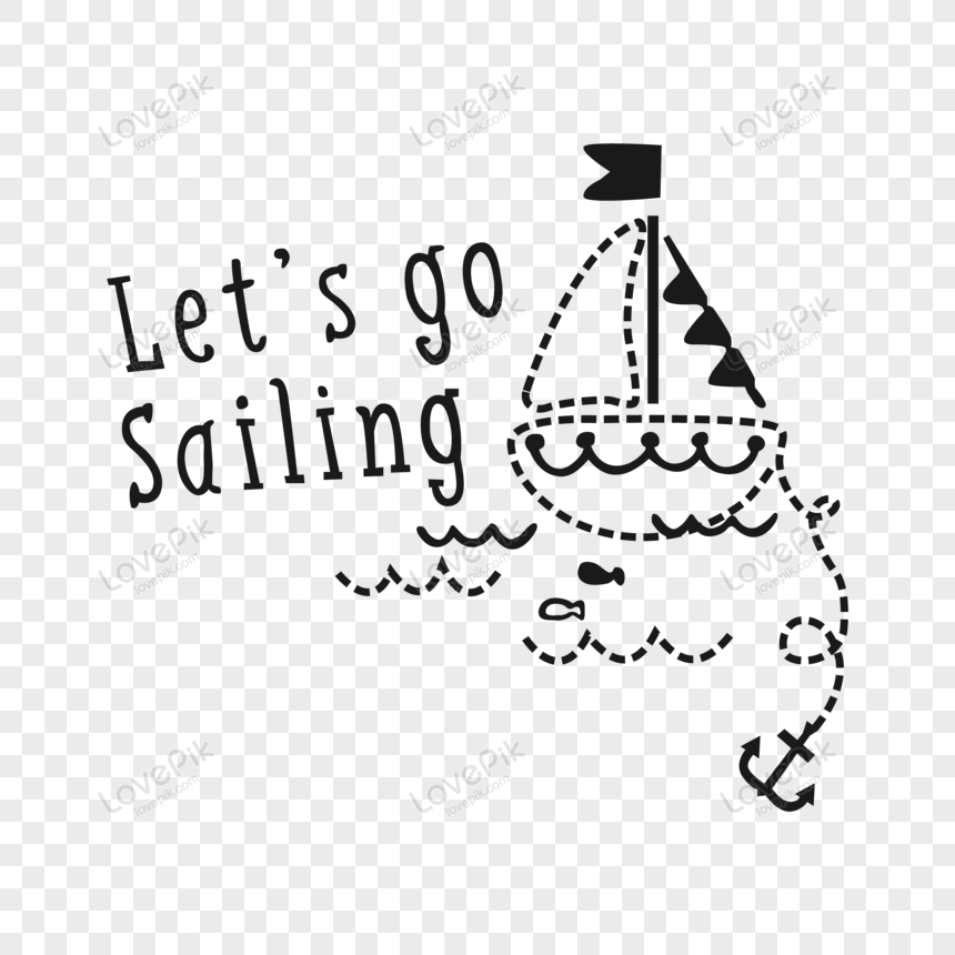 Hand drawing Cartoon sailboat flat style vector illustration isolated on png transparent background, transparent background, transparency, png illustration png image