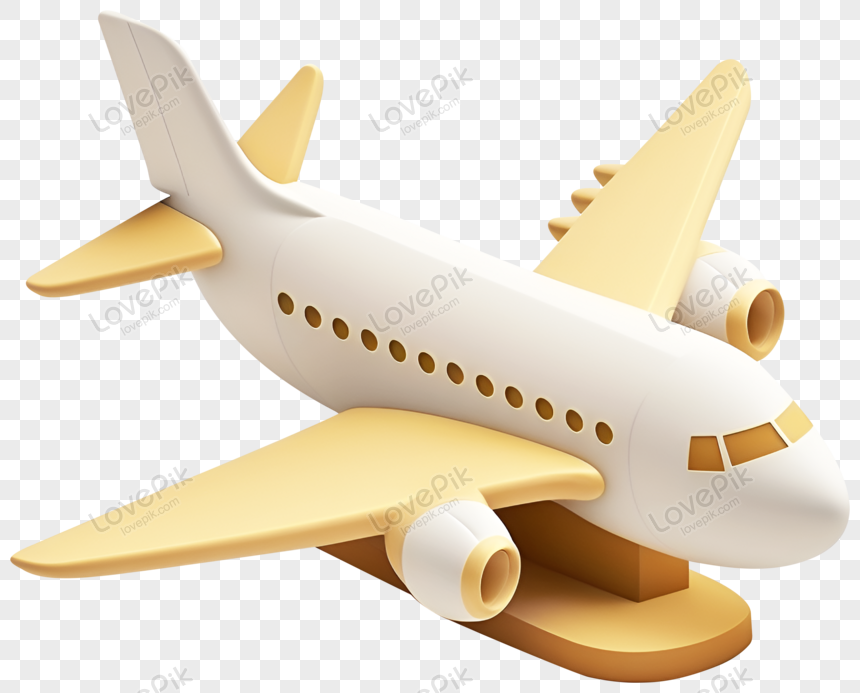3D airplane icon for transport and travel on vacation., 3d travel, icon, jet png picture