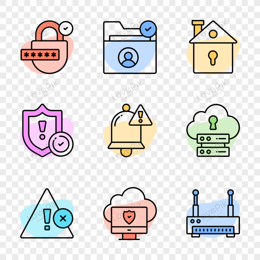 Carefully Crafted Vectors Pack Of Security PNG Transparent And Clipart ...