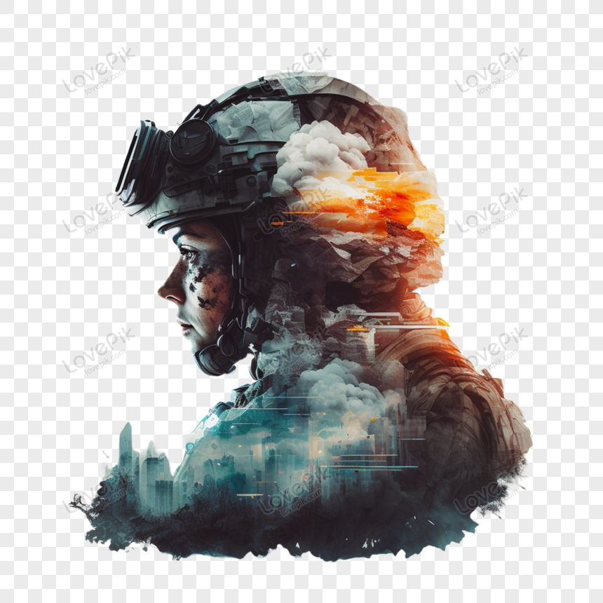 Double Exposure Futuristic Soldier, No Blur, Creative, Concept PNG Hd  Transparent Image And Clipart Image For Free Download - Lovepik