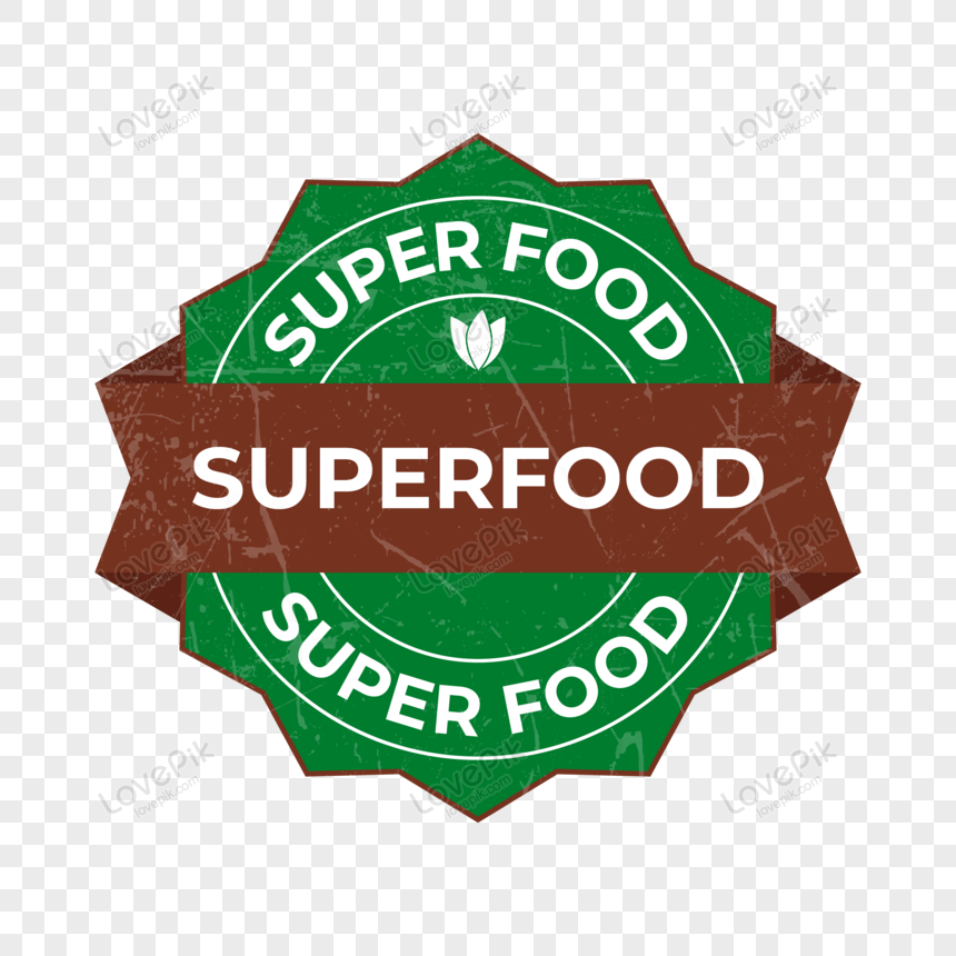 Superfood Badge Super Food Seal Superfood Sticker Sign Label Tag Symbol ...