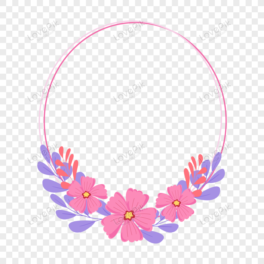 Hand Drawn Frame With Flowers PNG Hd Transparent Image And Clipart ...