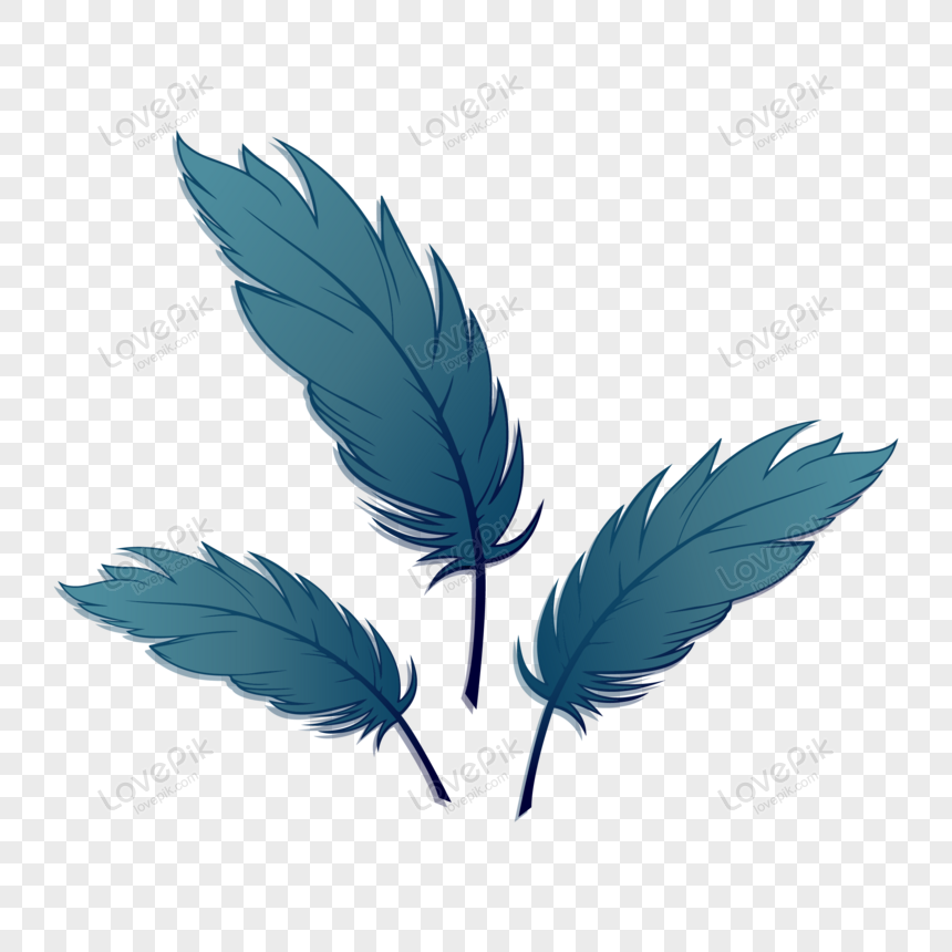 blue Feather PNG transparent image download, size: 2661x8000px