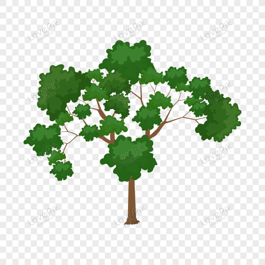 arbre fruitier avec des racines clipart