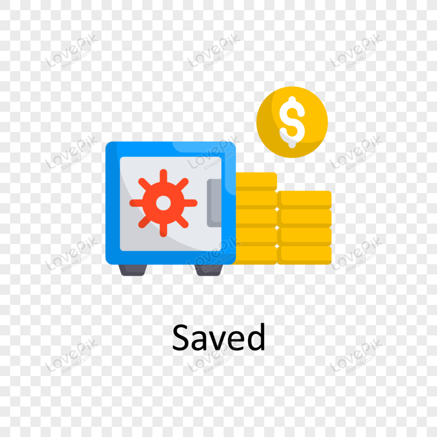 Saved Vector Flat Icon Design Illustration. Png Transparent Image And 