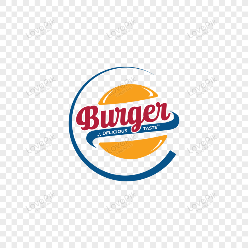 Burger Logo with Typography Design Graphic by Bayu_PJ · Creative Fabrica