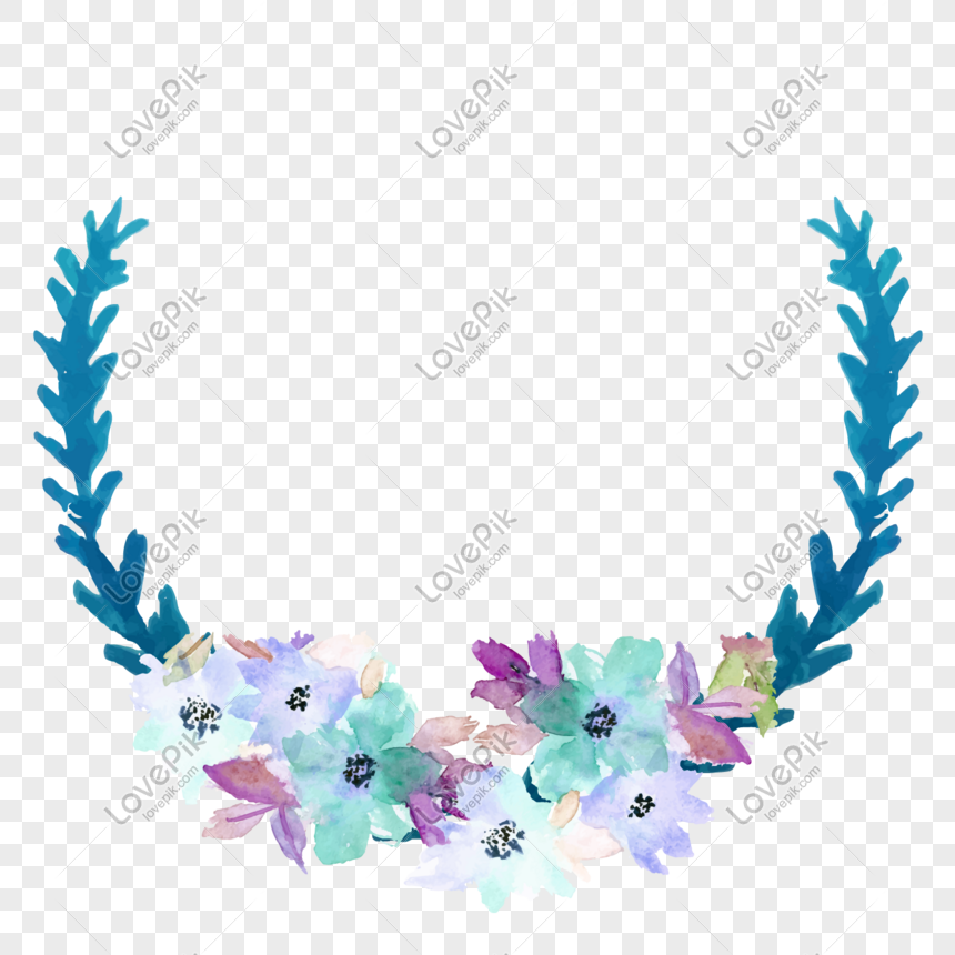  bingkai  hiasan  bunga berwarna biru gambar  unduh gratis 